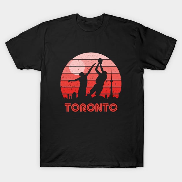 Retro Sunset Toronto Ball T-Shirt by rojakdesigns